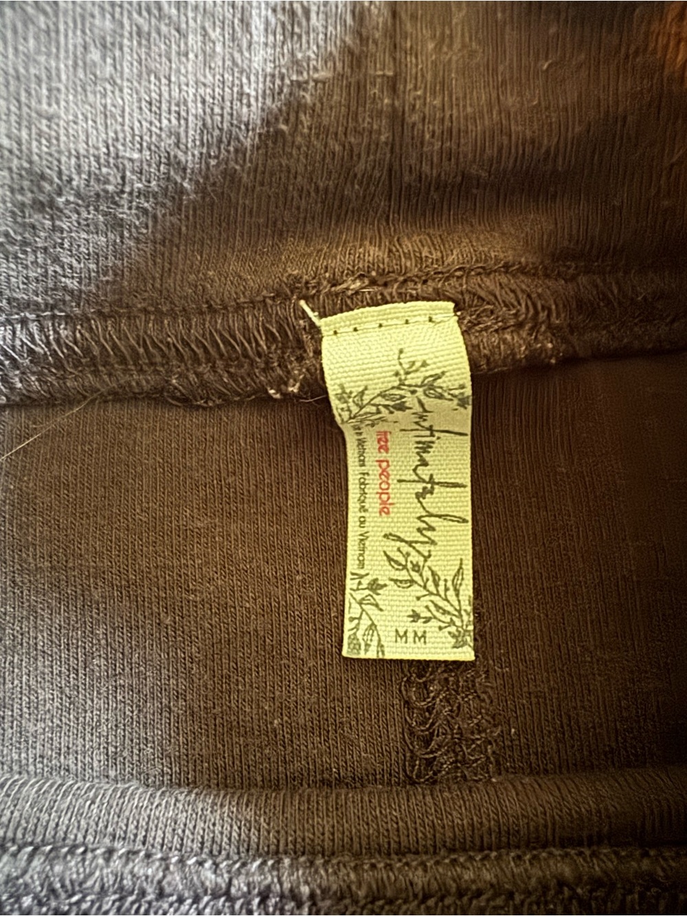 Free People Rickie Long-Sleeve Ribbed Mock Neck Top - Brown - Picture 4 of 4